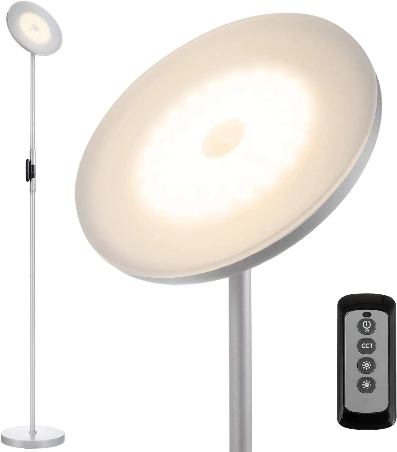 LED Torchiere Floor Lamp with Remote, Dimmable - Image 3