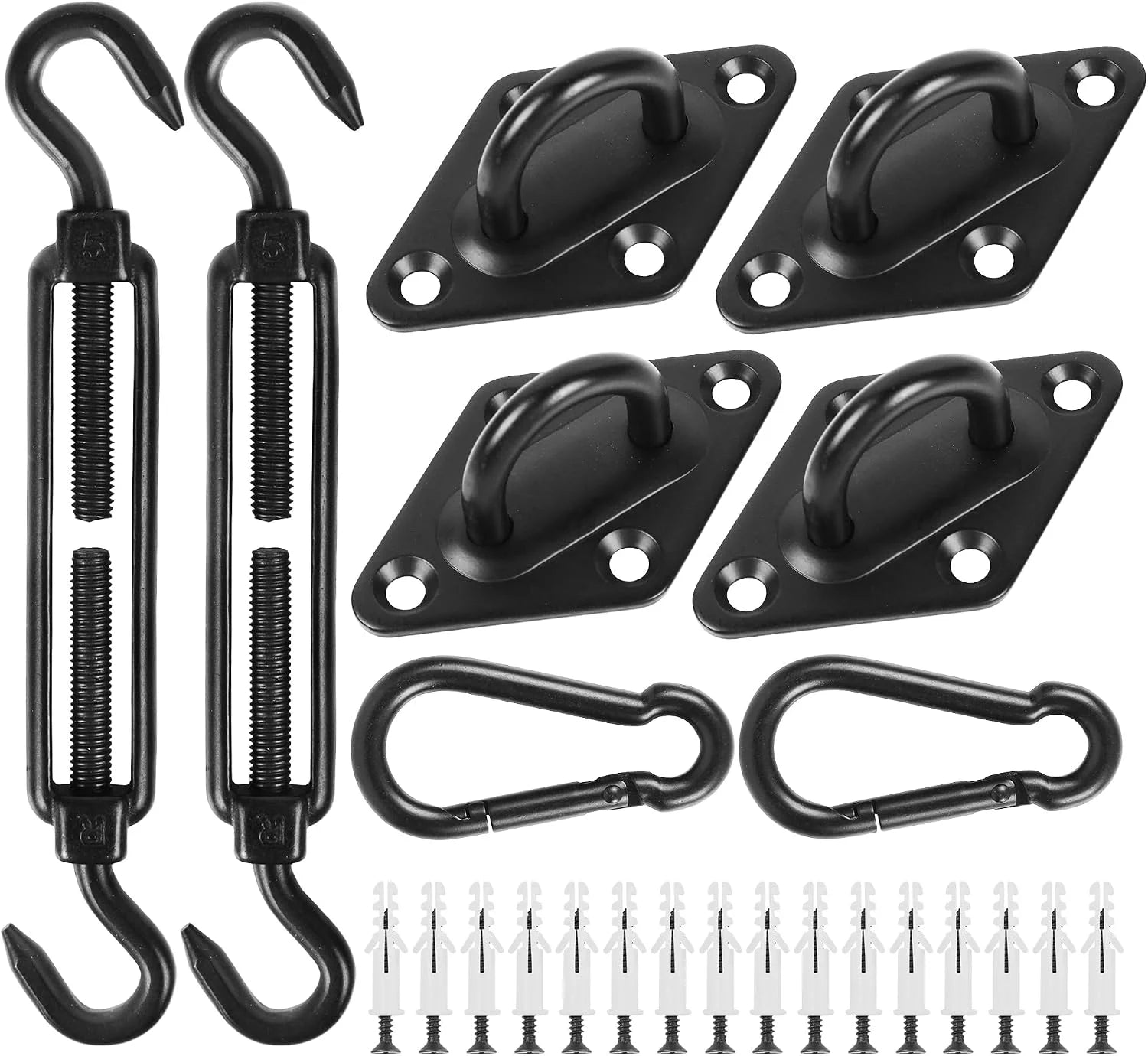 yofit 80Pcs Shade Sail Hardware Kit 6 inch for Triangle Rectangle Sun Shade - Image 4