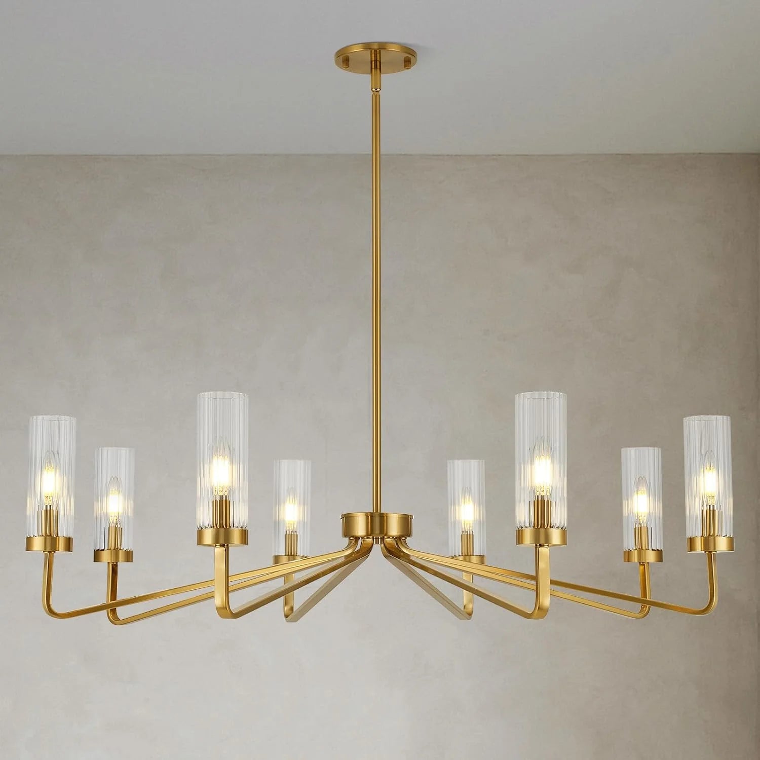 ACANER 6-Light Brushed Gold Farmhouse Chandelier for Dining Room bifanuoyard - Image 2