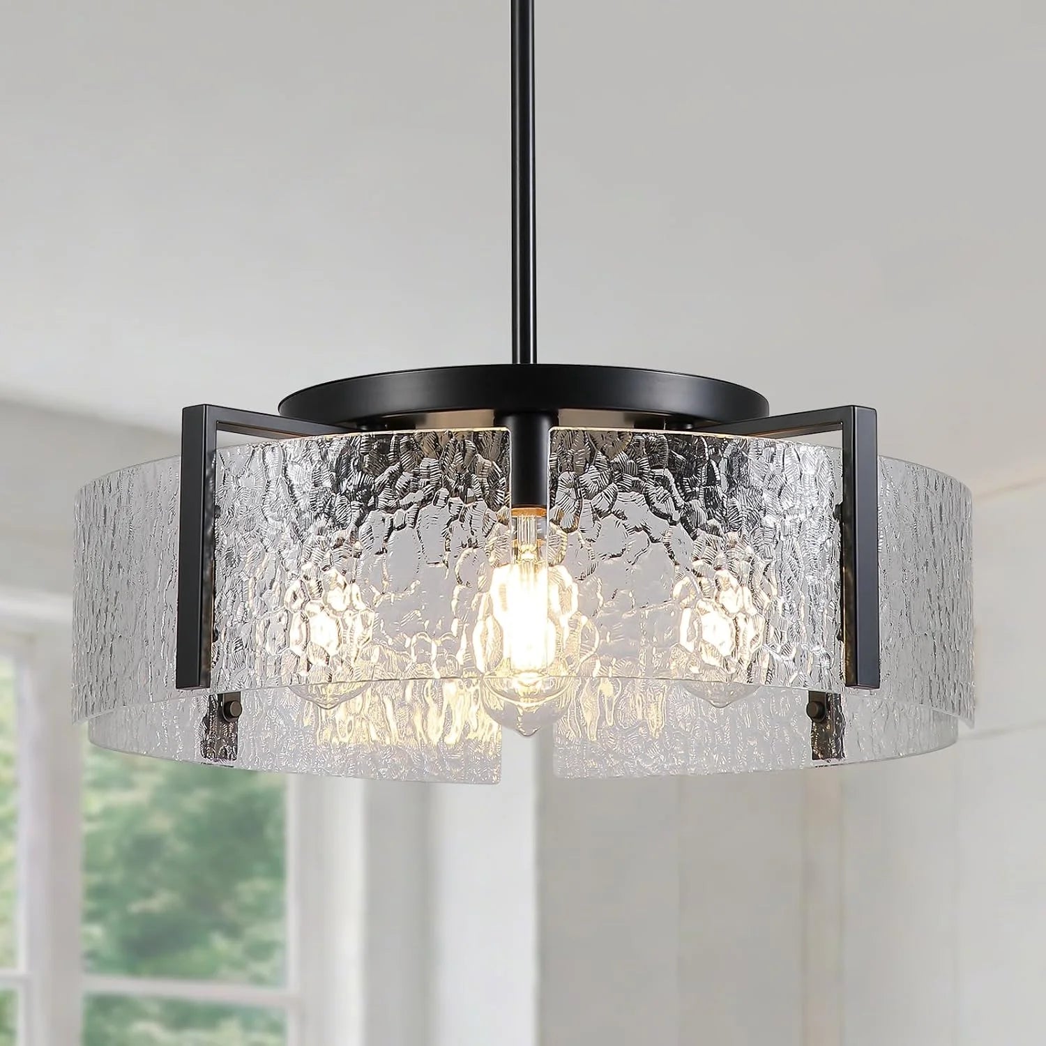 New Arrivals Chandeliers for Dining Room Light Fixture, Adjustable Glass Modern Farmhouse Chandelier for Entryway - Image 5