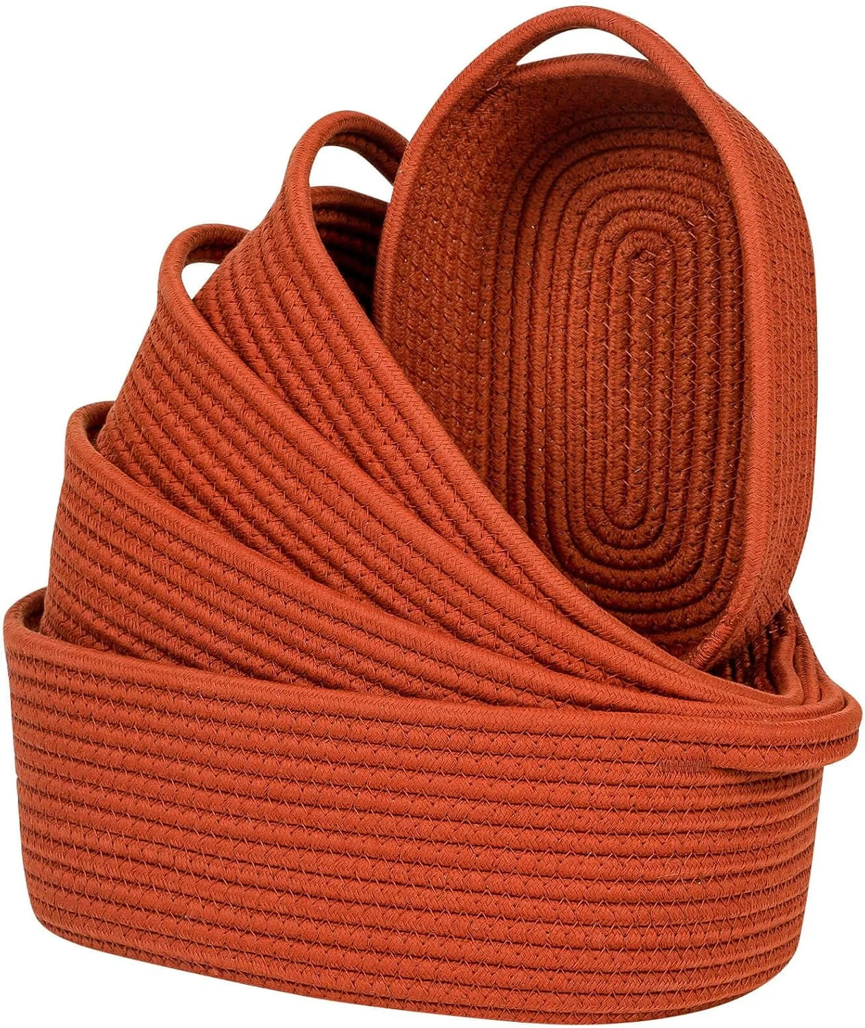 New Arrivals Storage Basket Cotton Rope Organizer Baskets for Shelves, Set of 5 Decorative Closet Storage Bins - Image 2
