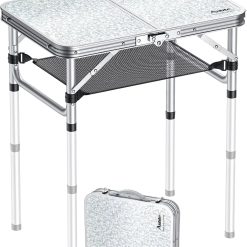 New Arrivals Folding Camping Table, 24X 16 Adjustable Height Small Folding Table