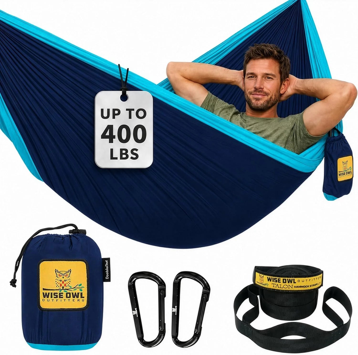 New Arrivals Owl Outfitters Camping Hammock " up to 500lbs Portable Hammock with Tree Straps " Travel, Backpacking