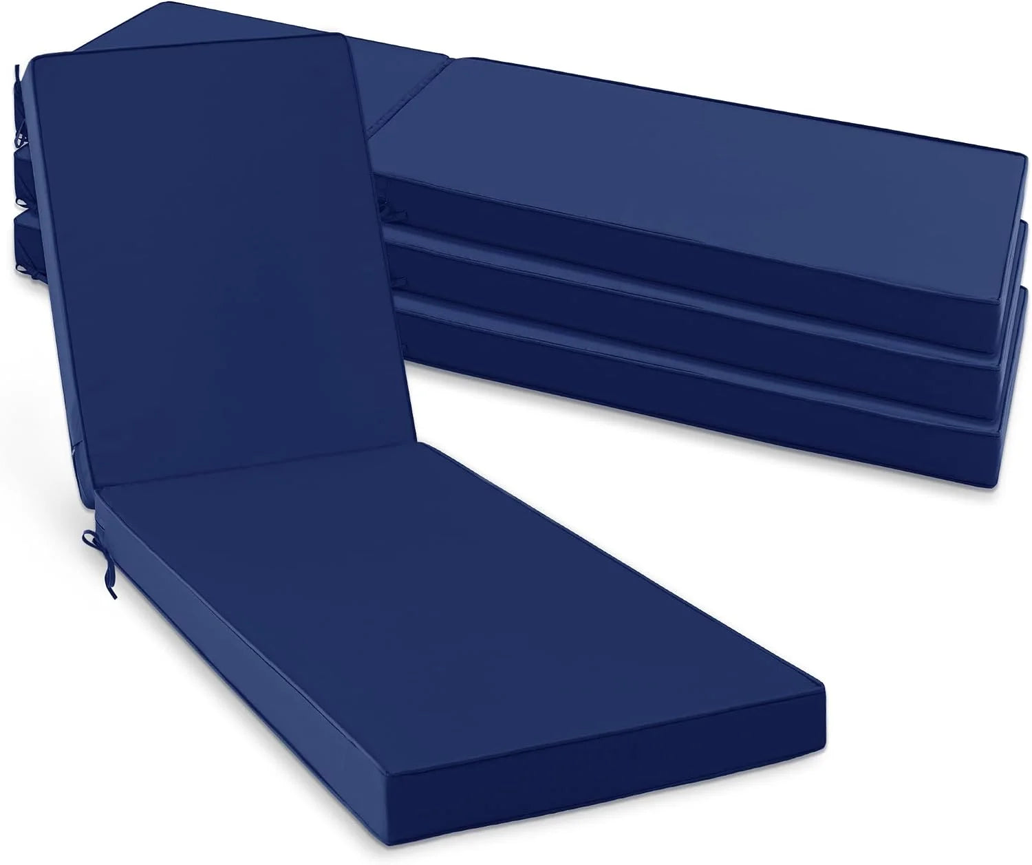 New Arrivals Chaise Lounge Cushions Outdoor Set of 2, Waterproof and Fade Resistant Sun Lounger Replacement Cushion