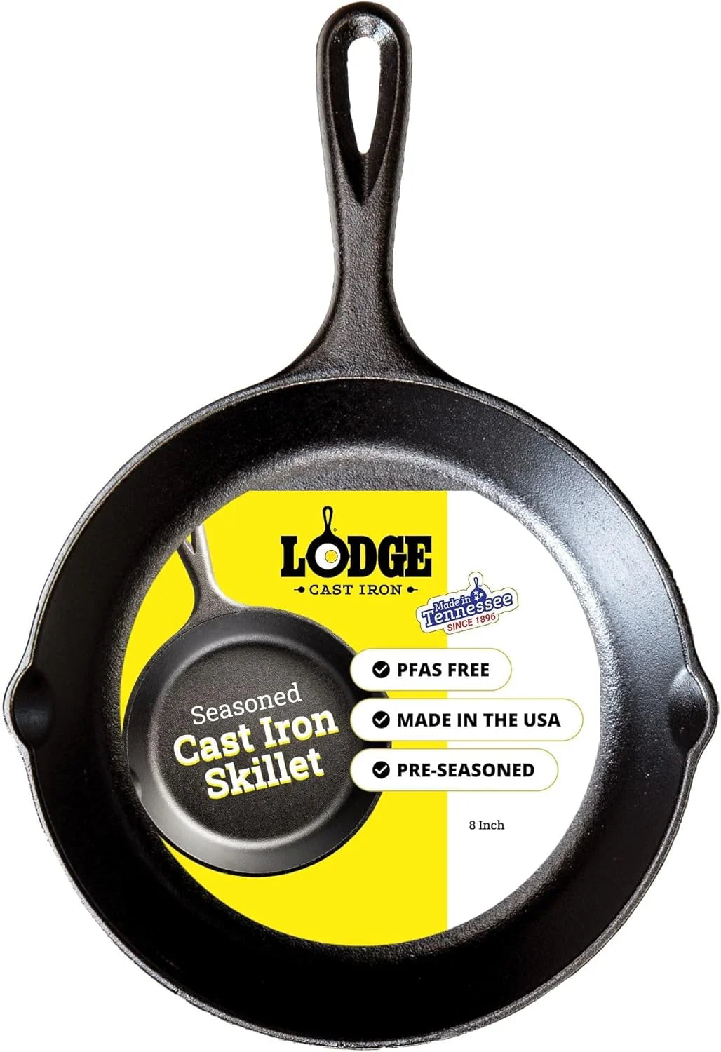 New Arrivals Seasoned Cast Iron Skillet Set 8, 10.25 & 12 Inches - Image 5