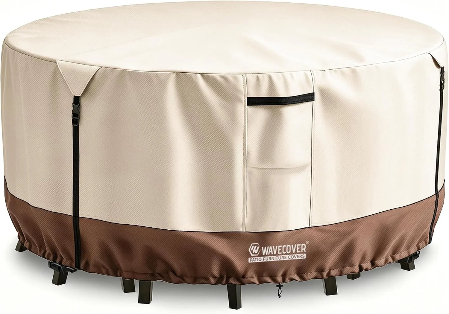Wavecover 4-Piece Patio Furniture Cover Set, 600D Heavy Duty Outdoor Furniture Covers Waterproof " Fits 3-Seater Sofa