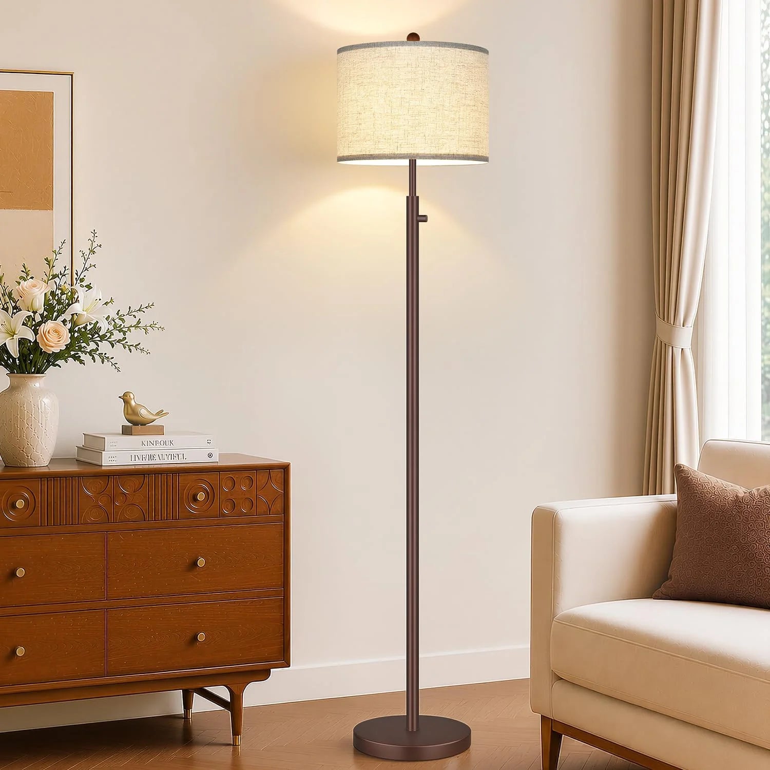 Nintiue Dimmable Gold Floor Lamp bifanuoyard - Image 3