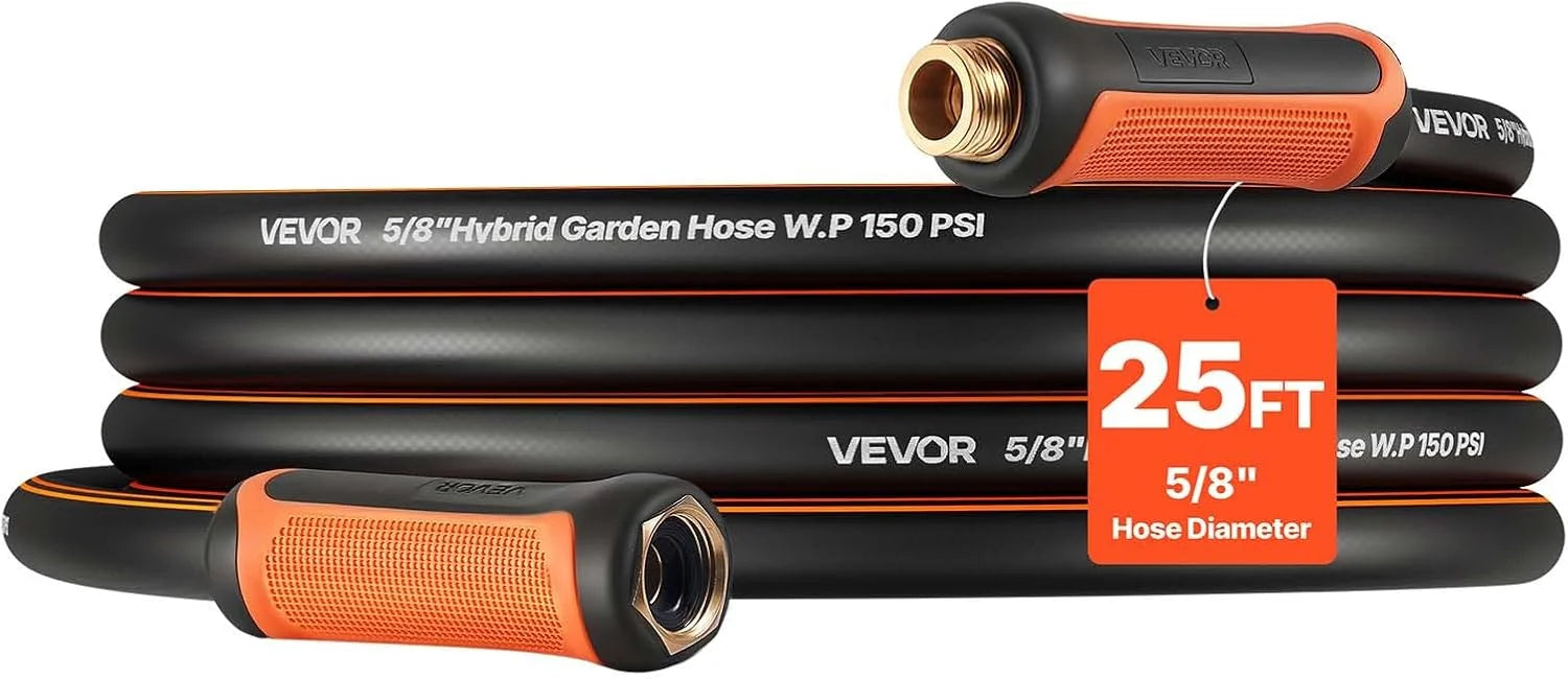 VEVOR Garden Hose, 200 ft 5/8 Heavy Duty Rubber Water Hose with 10 Mode Nozzle, 150PSI Working & 600PSI Burst bifanuoyard - Image 3