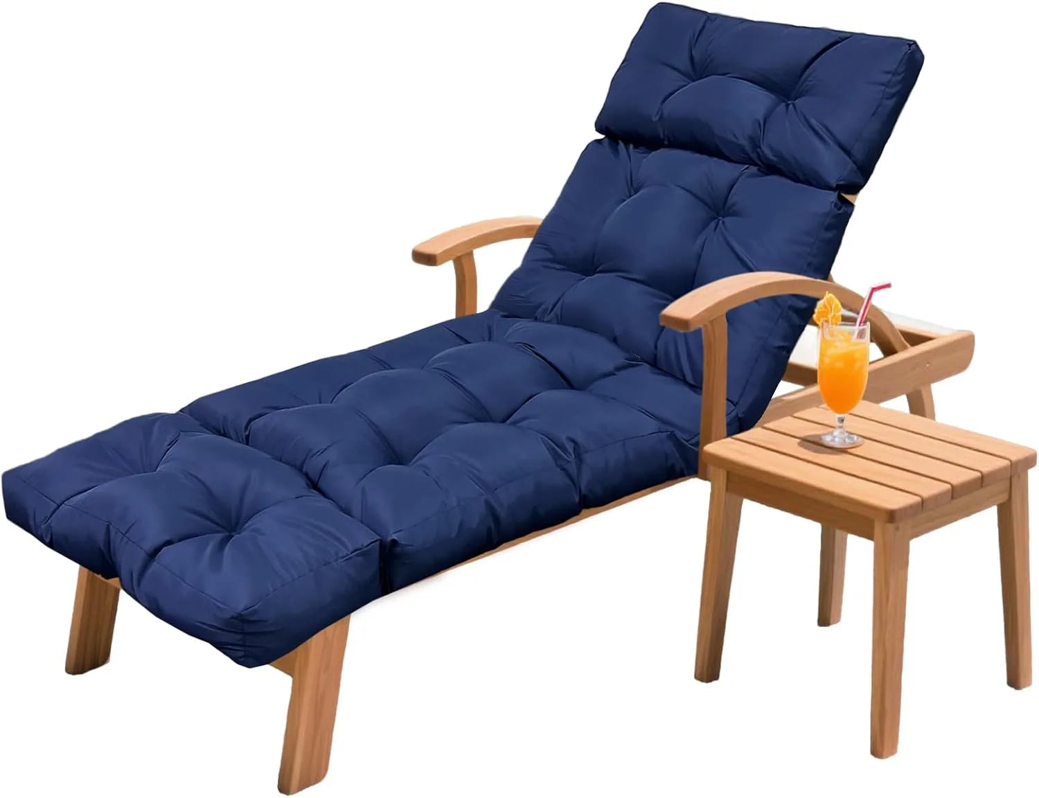 HCyopin Outdoor Chaise Lounge Chair Cushion 75.1 x 23.6 x 4.7in, Waterproof Replacement Cotton Patio Thickened Pool Lounge Chair Cushion - Image 13