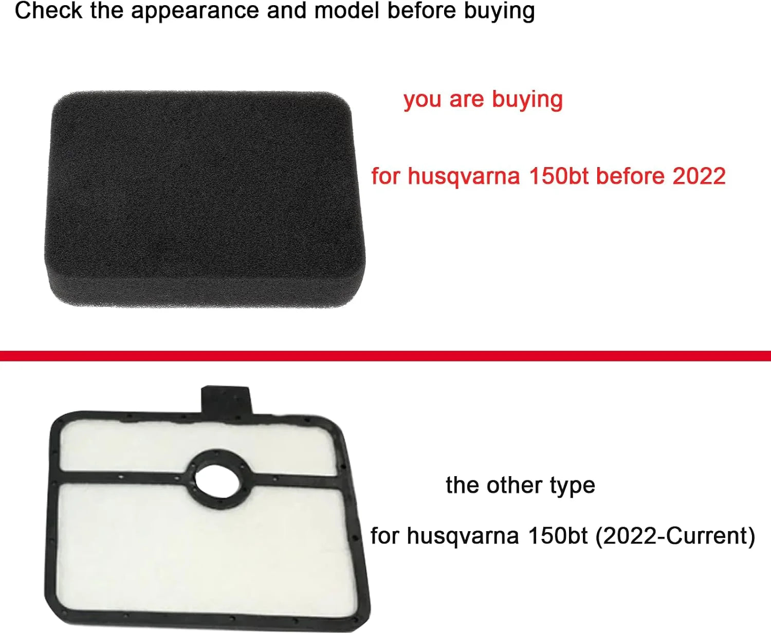 150BT Air Filter Fuel Line Kit for Husqvarna 150BT 350BT 560BTS 150BF 350BF 560BFS Backpack Blower Parts 150 BT Spark Plug Fuel Filter - Image 2