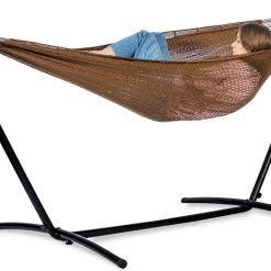 Alternative view of New Arrivals Double Hammock with Stand for Outside, Heavy-Duty, Portable (Coffee)