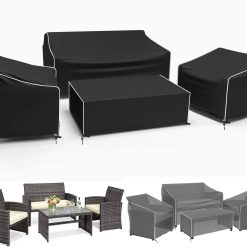 Gasadar Patio Furniture Covers 4-Piece Set, Grey