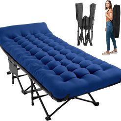 Alternative view of Camping Cot for Sleeping 28 Extra Wide, Heavy-Duty 1200D Oxford Foliding Cots for Adults Portable with Mattress