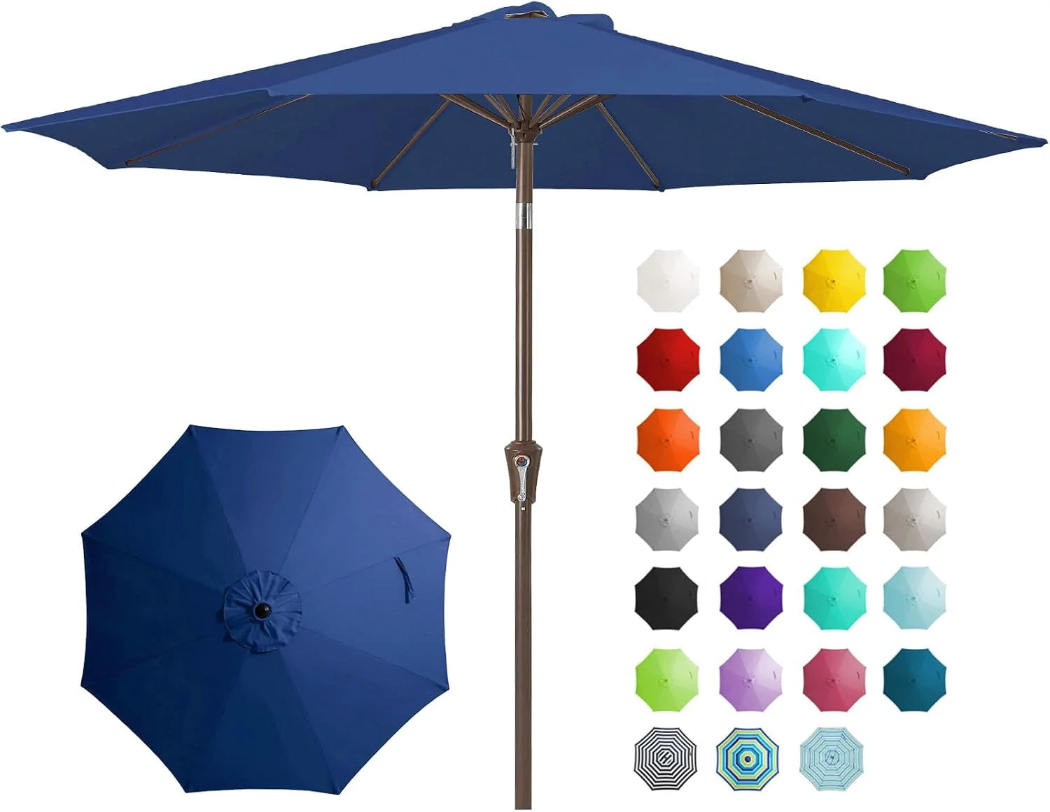 New Arrivals 9FT Outdoor Patio Umbrella, Market Umbrella, Beige