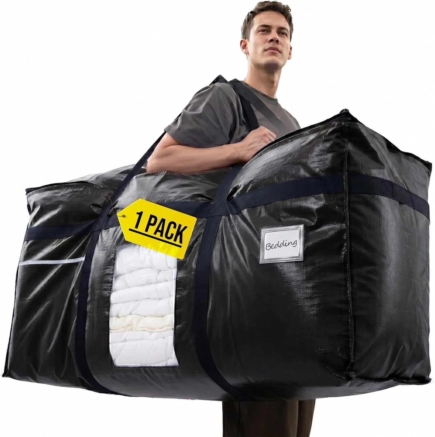 New Arrivals TAILI 2 Pack 69 Gallon Extra Large Storage Bags with Visible Window,Blue - Image 2