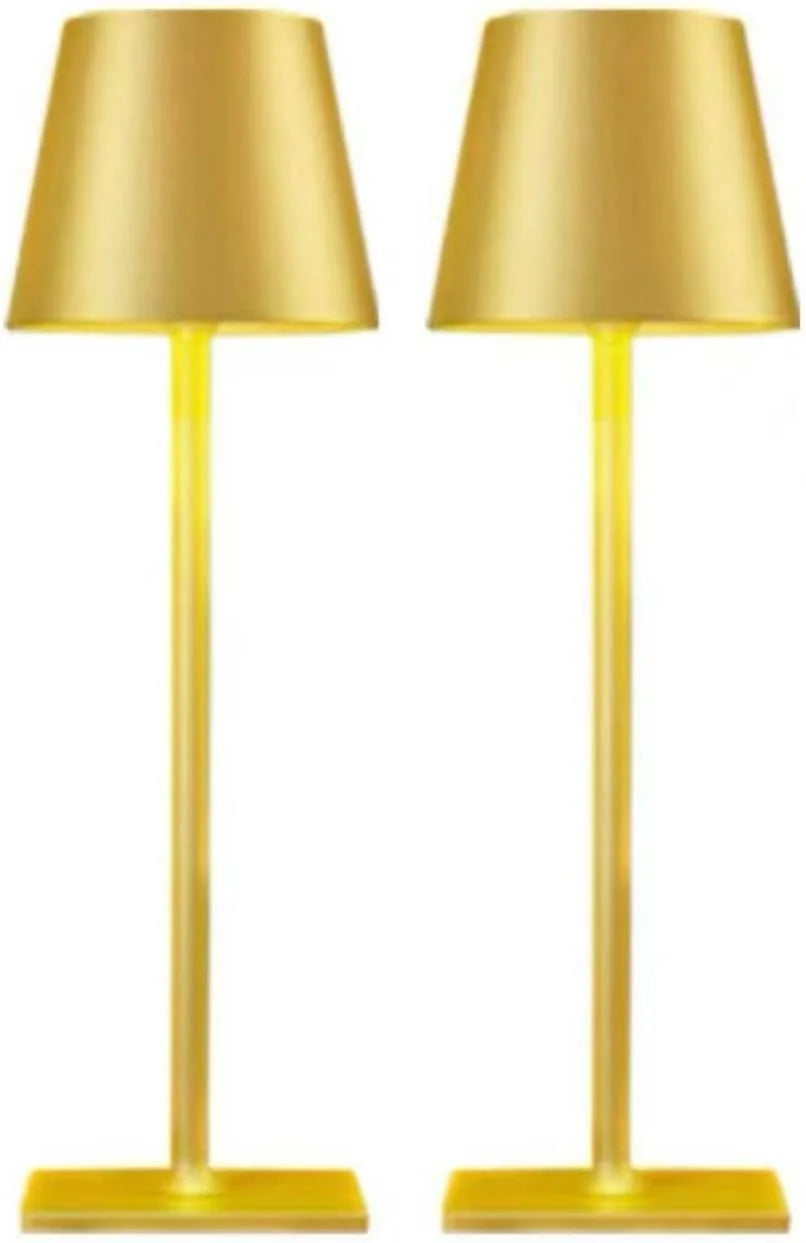 New Arrivals Gold Led Cordless Table Lamps-Rechargeable Lamp Set of 4