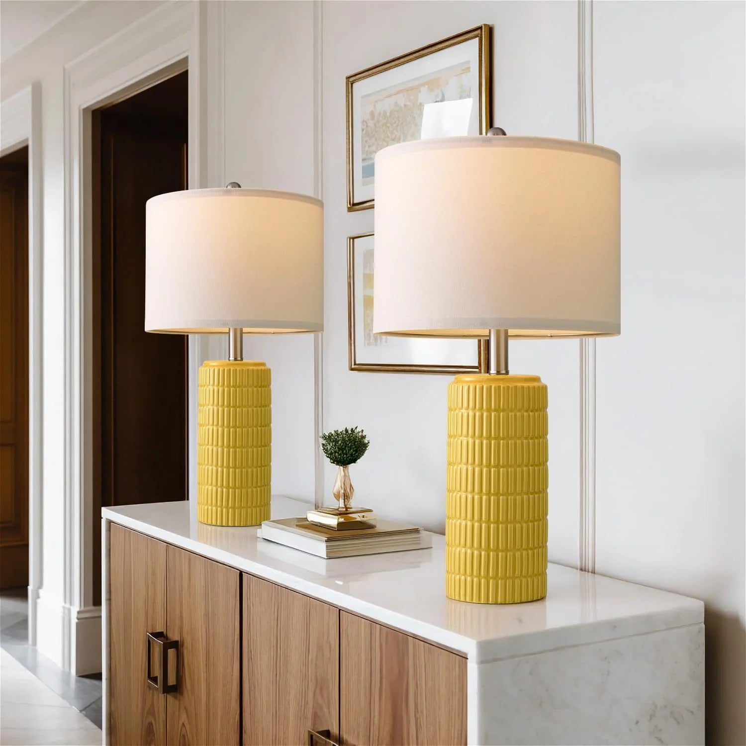 PoKat 23" Bedside Table Lamp for Bedroom Nightstands, White Modern Bedroom Lamp bifanuoyard - Image 15