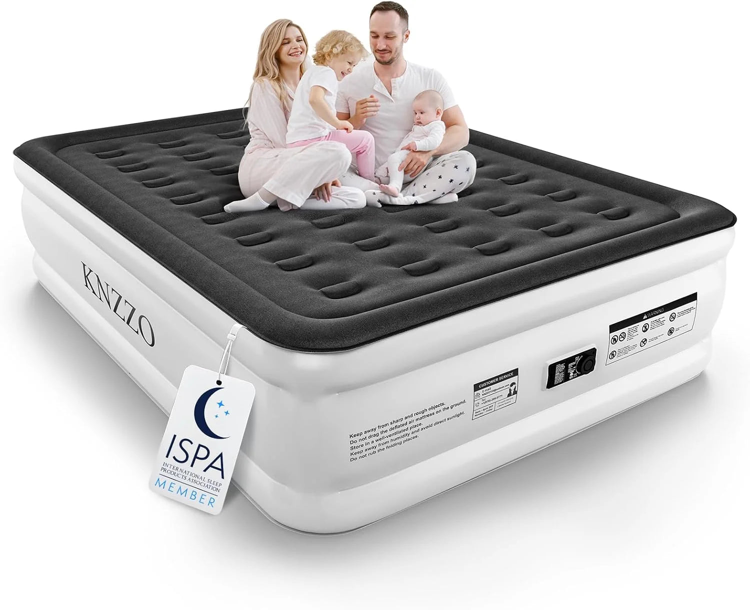 New Arrivals Twin Air Mattress with Built-in Pump, 18 Top Inflatable Mattress with Waterproof Flocking Fabric - Image 3