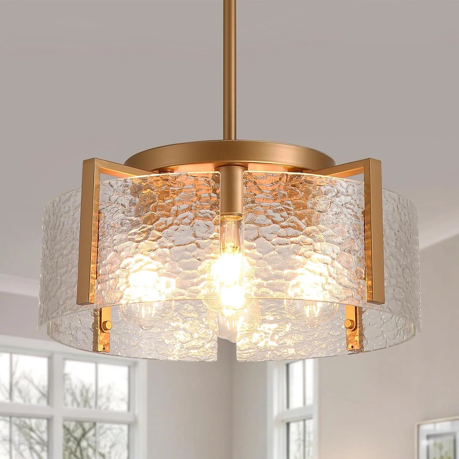 New Arrivals Chandeliers for Dining Room Light Fixture, Adjustable Glass Modern Farmhouse Chandelier for Entryway - Image 12