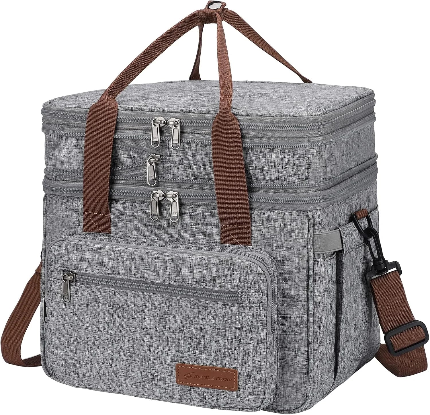 New Arrivals 23L Insulated Lunch Box, Expandable Double Deck Cooler Bag - Image 7