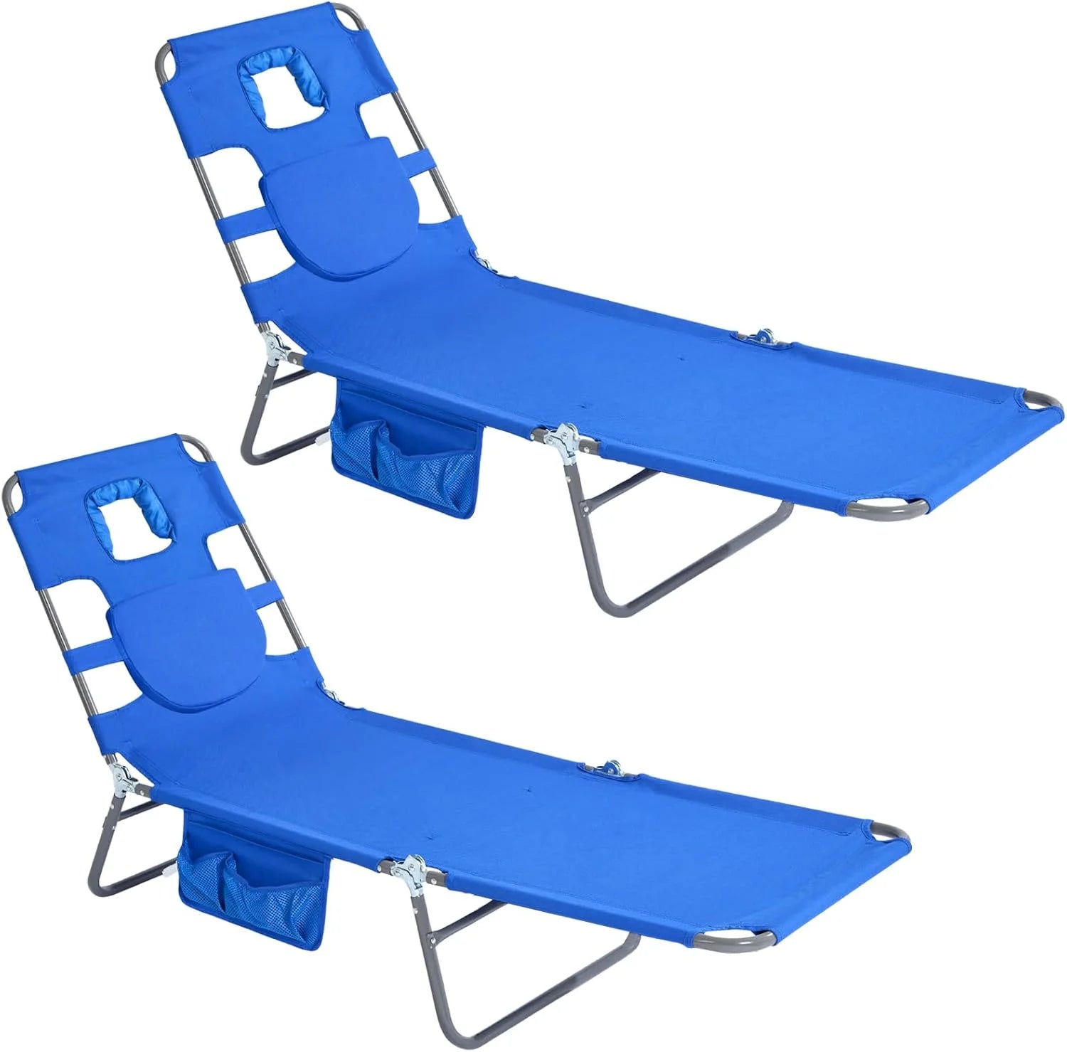 New Arrivals Lay Flat Tanning Chair, Face Down Lounger, 5-Position Reclining, Heavy-Duty 300 lb Capacity - Image 5