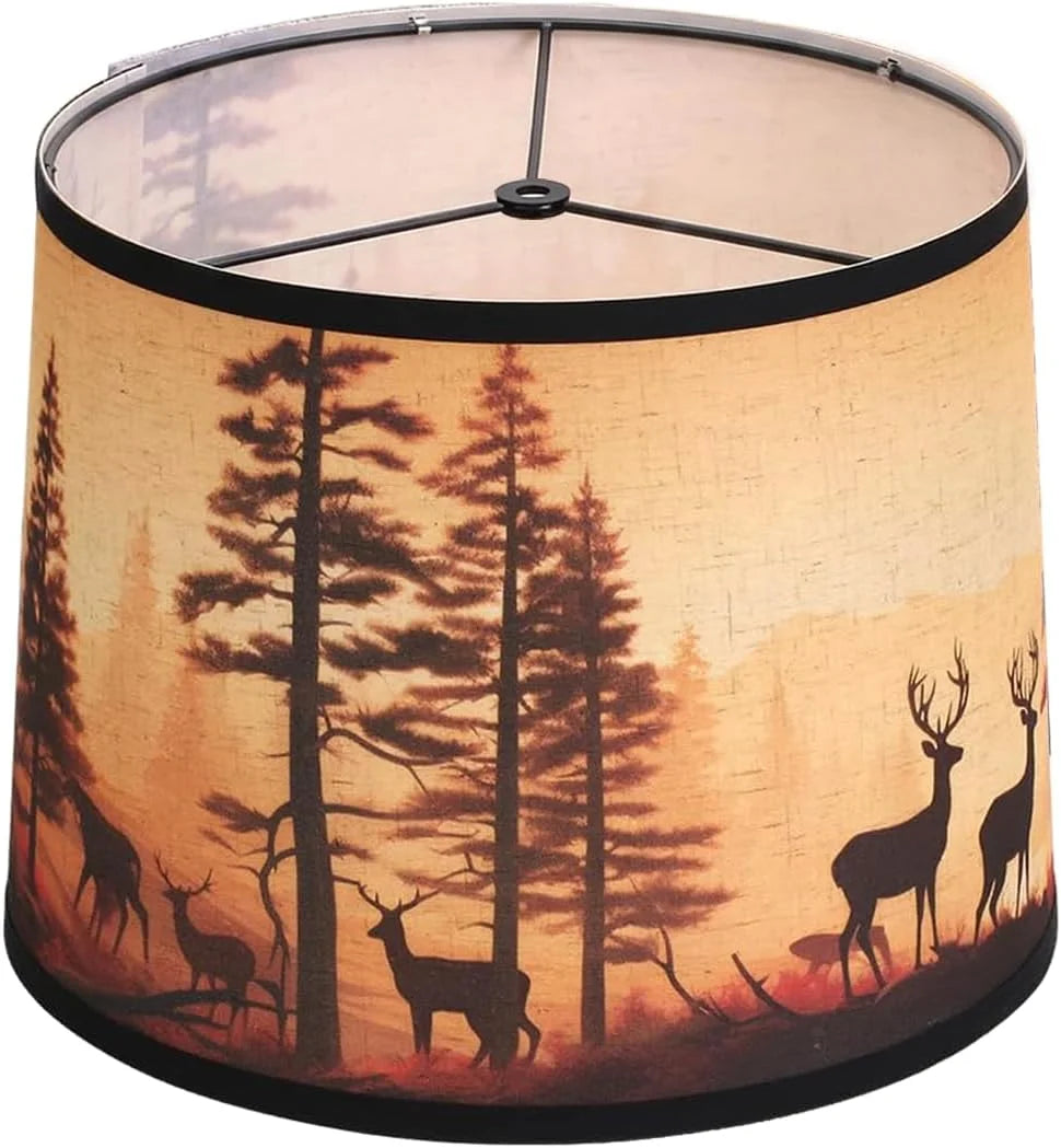 Rustic Deer Printed Empire Lamp Shades Set of 2 bifanuoyard - Image 9