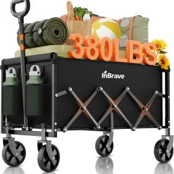Alternative view of New Arrivals Collapsible Wagon Cart with All-Terrain Wheels, 380LBS Capacity