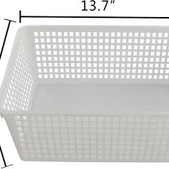 Alternative view of New Arrivals Plastic Storage Basket, Plastic Storage Bin, White