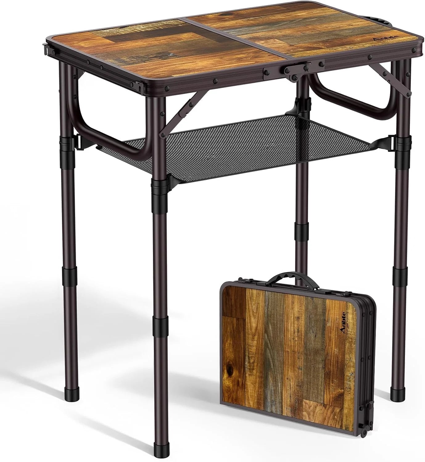 New Arrivals Folding Camping Table, 24X 16 Adjustable Height Small Folding Table - Image 2