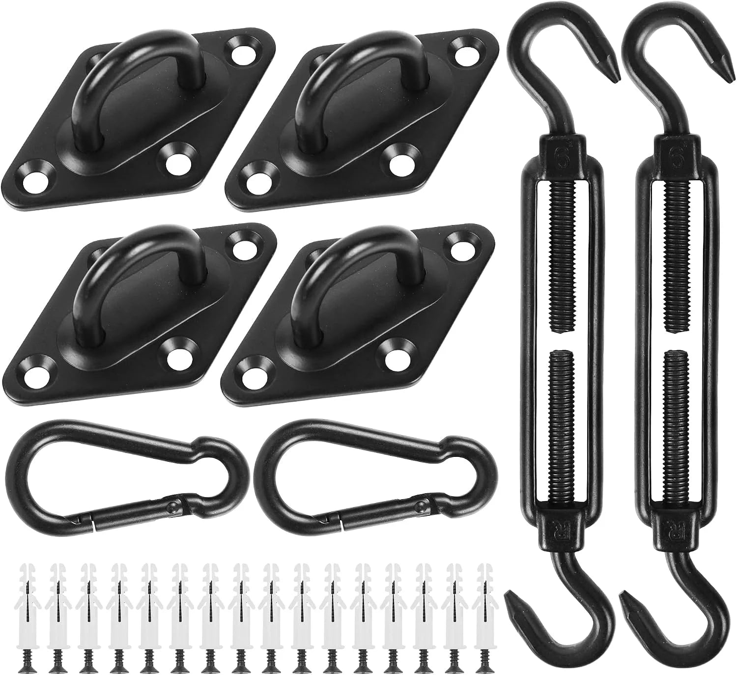 44 Pcs Shade Sail Hardware Kit 6 Inch Outdoor Sun Sail Accessories - Image 4