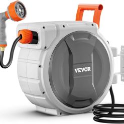 Alternative view of New Arrivals Retractable Garden Hose Reel, 5/8 Inch x 100 ft Wall Mounted Hose Reel, Heavy Duty Garden Hose Reel with 9
