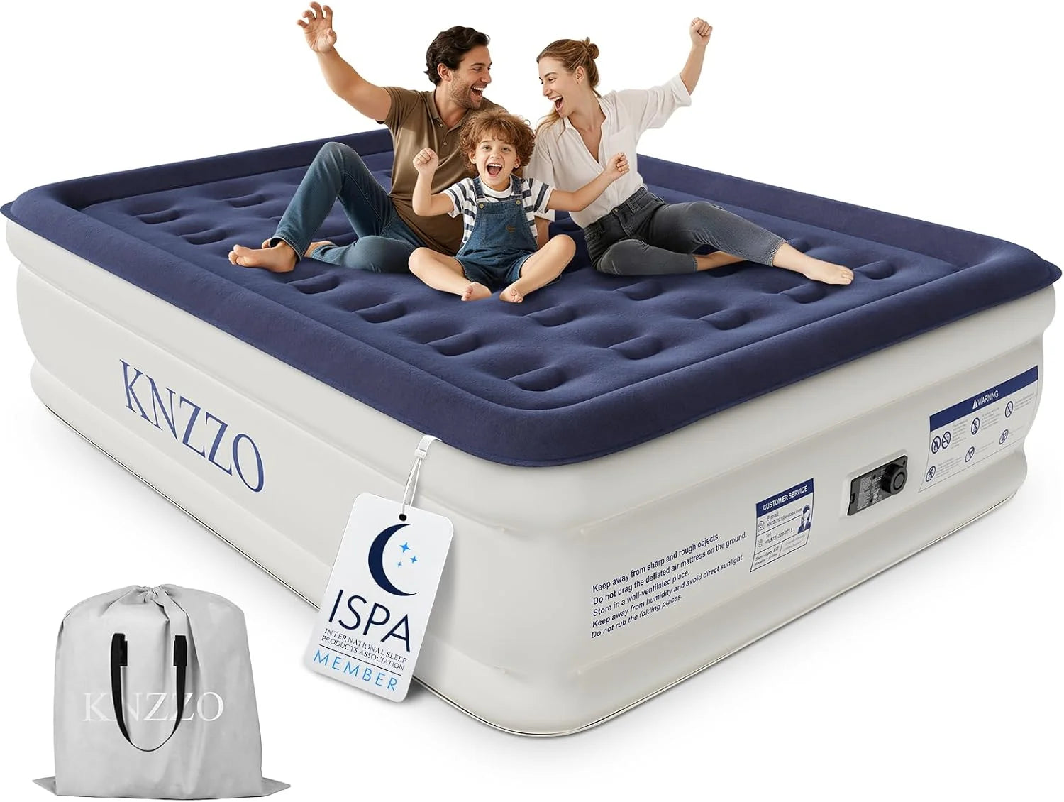 New Arrivals Twin Air Mattress with Built-in Pump, 18 Top Inflatable Mattress with Waterproof Flocking Fabric