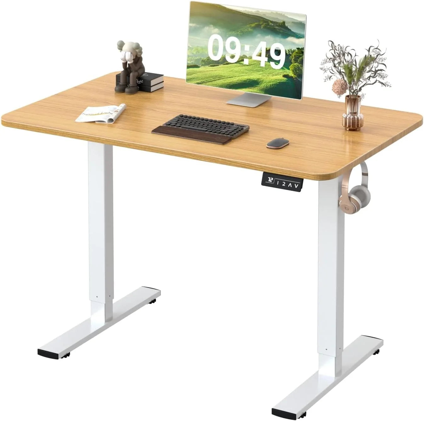 New Arrivals 55 x 24 Inches Electric Height Adjustable Standing Desk Large Sit Stand Up Desk Home Office Computer Desk Memory - Image 22