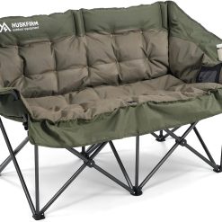 New Arrivals Camping Chairs Padded Loveseat Chair for 2 Person, Heavy Duty Oversized Camping Couch for Adults Outdoor Lawn