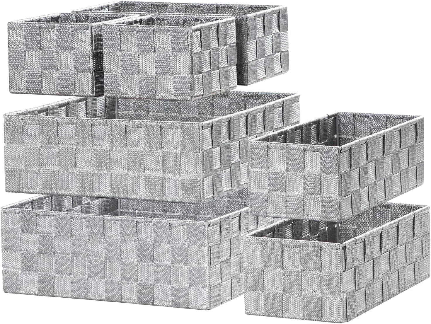 Woven Storage Baskets for Organizing 6 Pack, Large&Small Storage Cube Bins Set for Bathroom, Storage Boxes bifanuoyard - Image 19