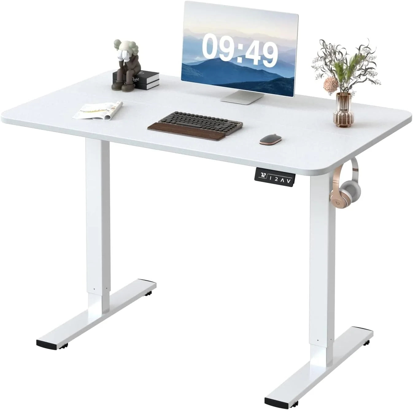 New Arrivals 55 x 24 Inches Electric Height Adjustable Standing Desk Large Sit Stand Up Desk Home Office Computer Desk Memory - Image 16