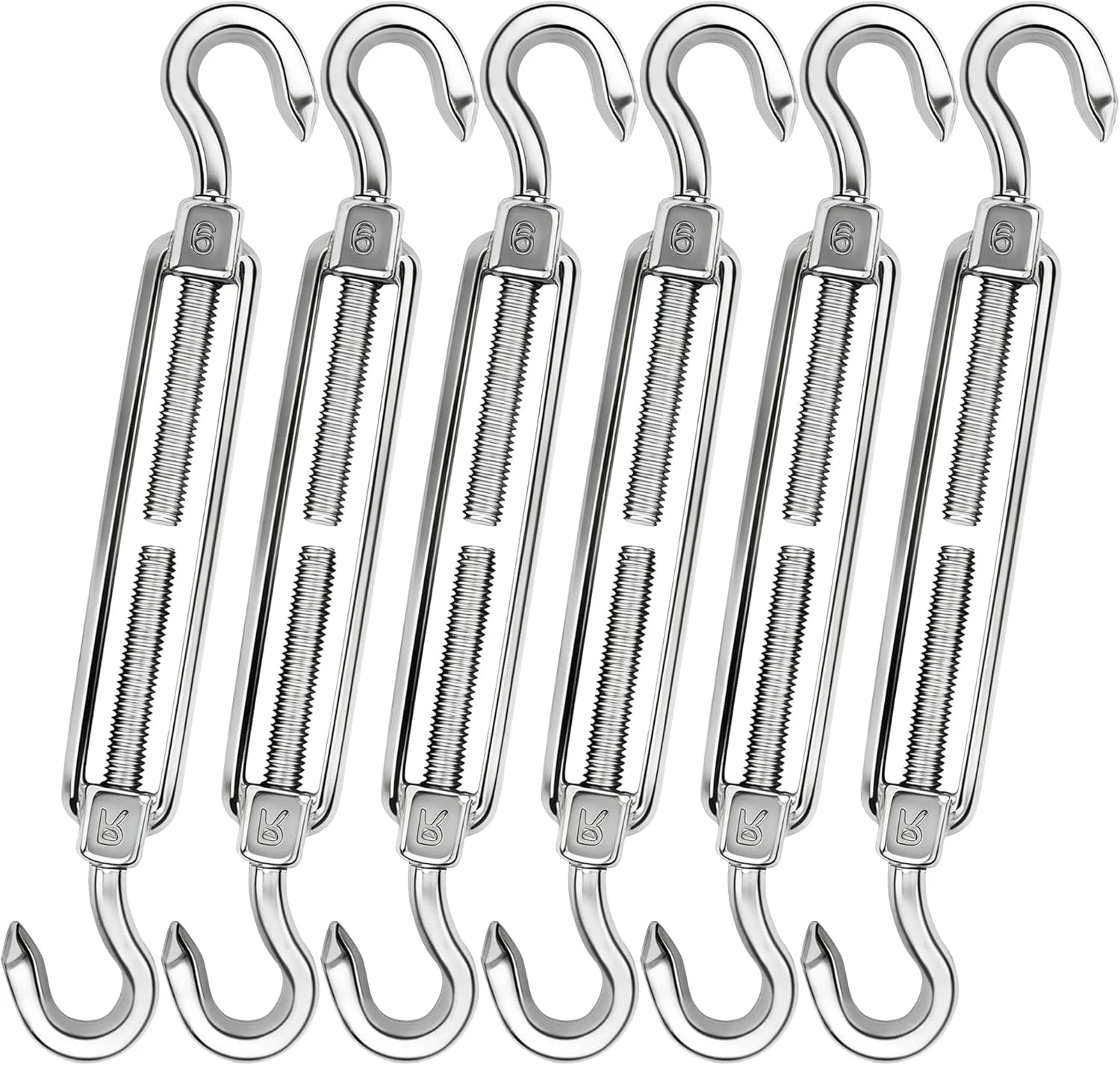 yofit 80Pcs Shade Sail Hardware Kit 6 inch for Triangle Rectangle Sun Shade - Image 5