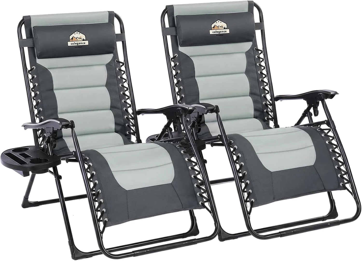Oversized Padded Zero Gravity Lounge Chair, Foldable Patio Anti Gravity Reclining Chairs Folding Lawn Recliner - Image 12