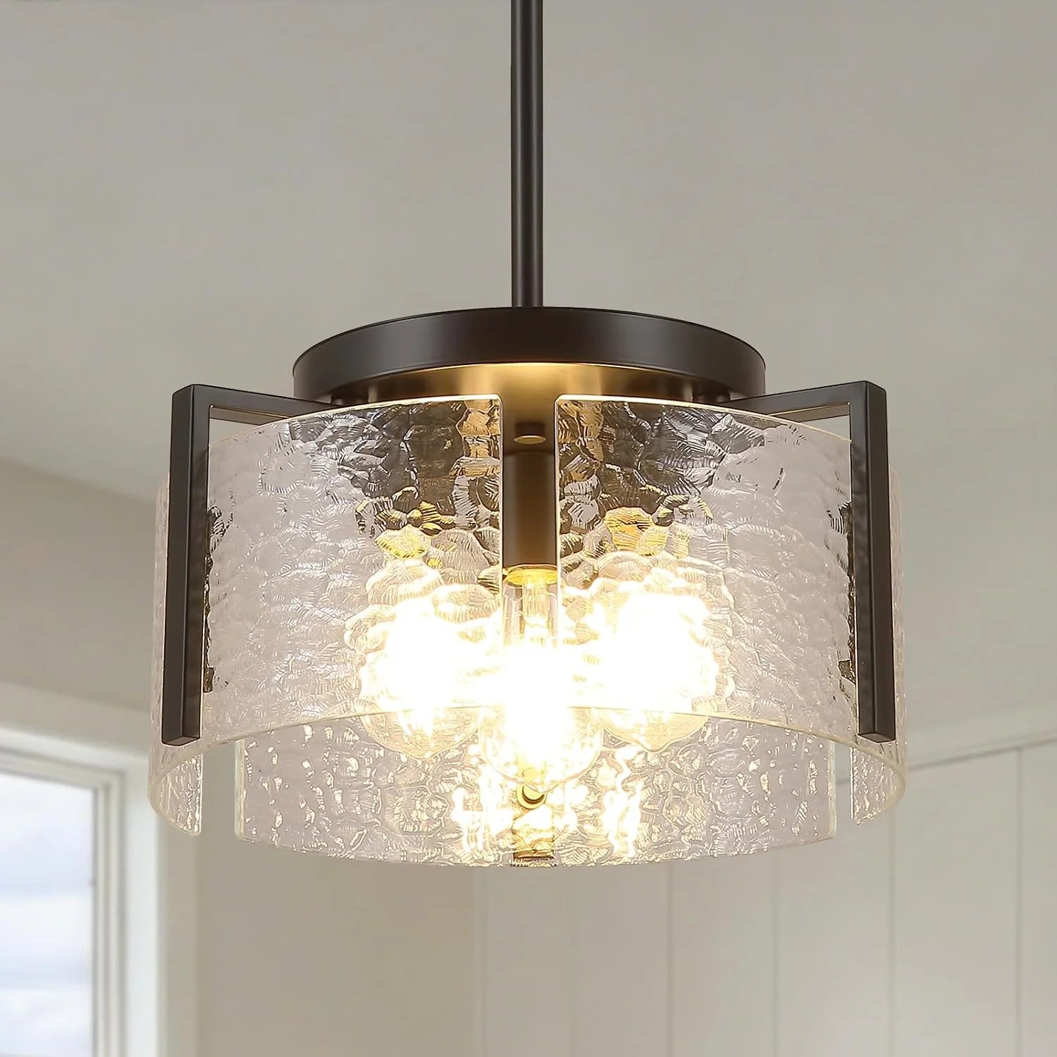 New Arrivals Chandeliers for Dining Room Light Fixture, Adjustable Glass Modern Farmhouse Chandelier for Entryway - Image 2