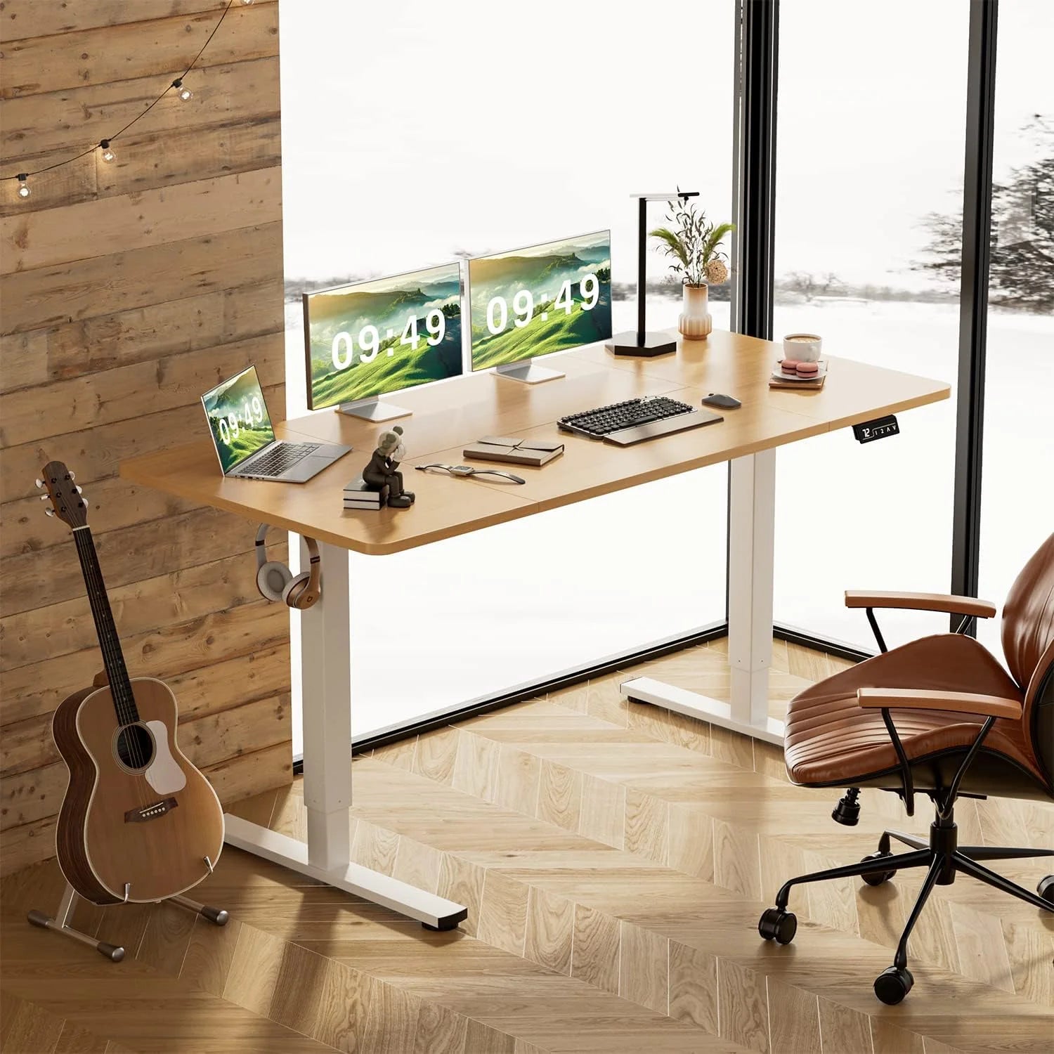 New Arrivals 55 x 24 Inches Electric Height Adjustable Standing Desk Large Sit Stand Up Desk Home Office Computer Desk Memory - Image 11