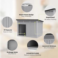 New Arrivals Outdoor Indoor Dog House for Small to Medium Dogs – Waterproof Design