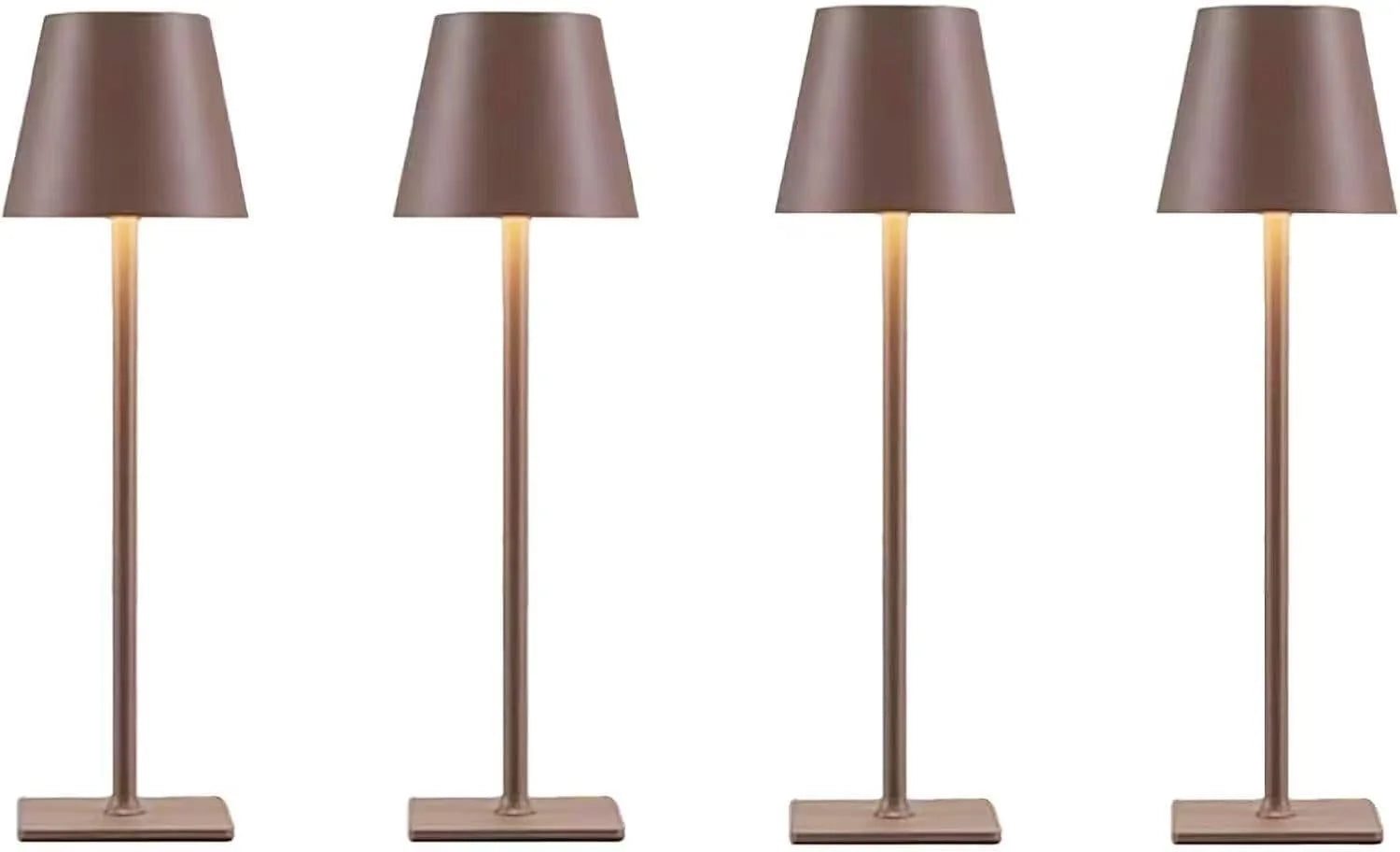 New Arrivals Gold Led Cordless Table Lamps-Rechargeable Lamp Set of 4 - Image 4