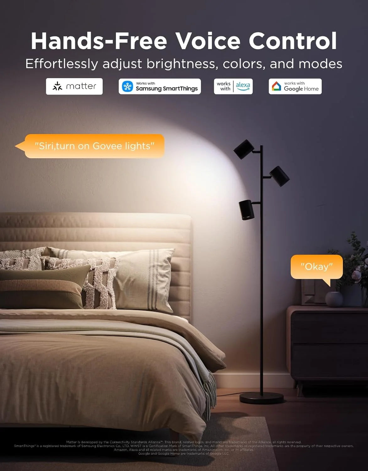 New Arrivals Tree Floor Lamp with 3 Rotatable Lights - Image 5