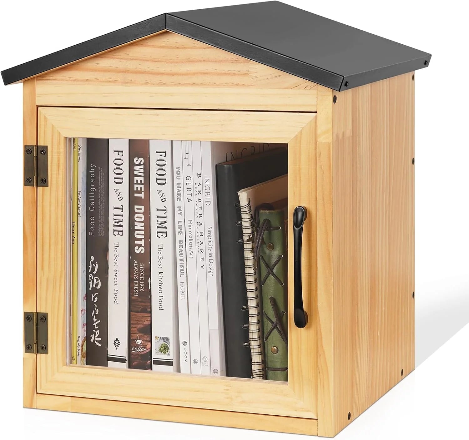 Exttlliy 2-Tier Outdoor Library Outdoor Book Box Storage, 20x14x21 Inch - Image 3