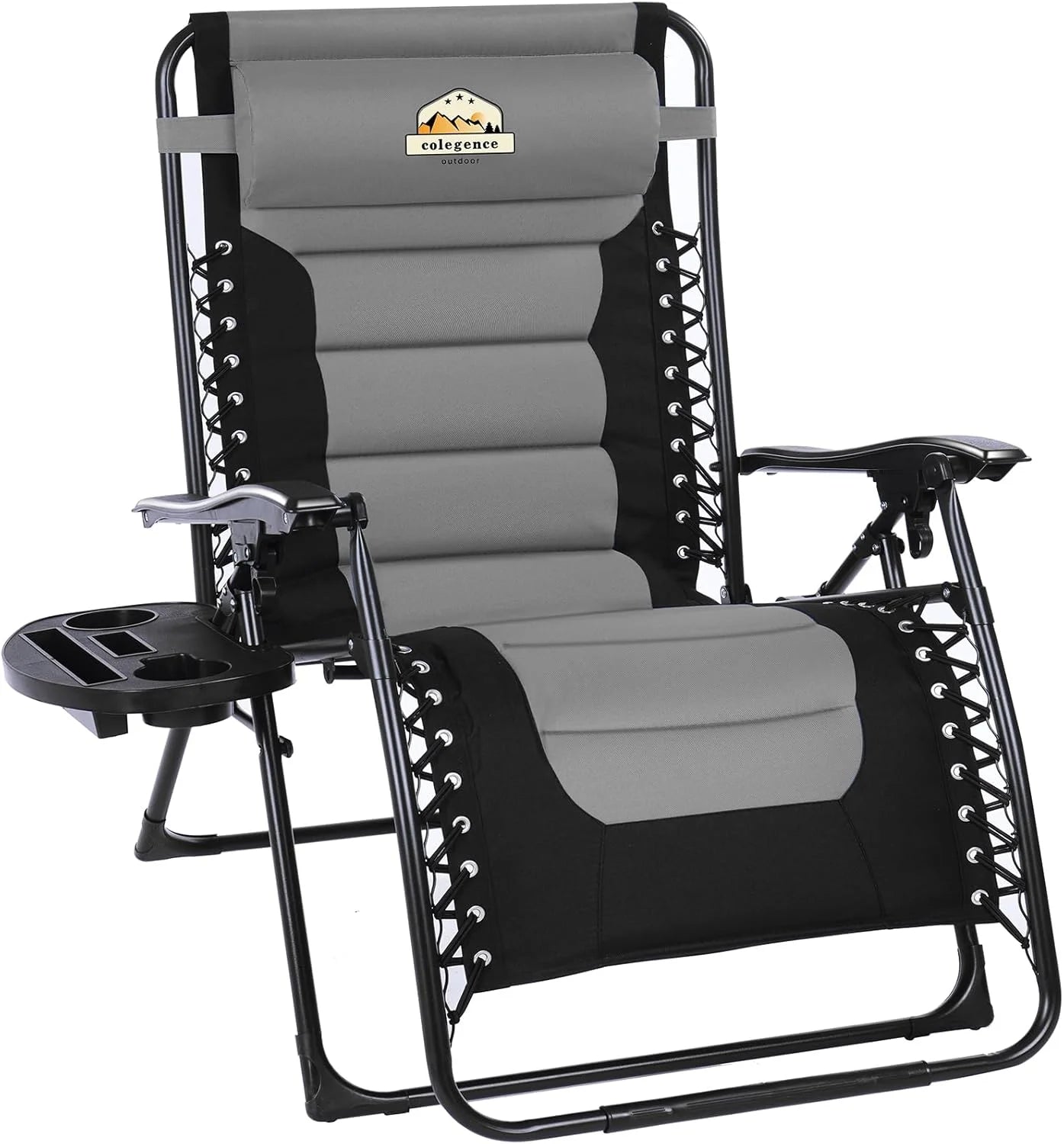 Oversized Padded Zero Gravity Lounge Chair, Foldable Patio Anti Gravity Reclining Chairs Folding Lawn Recliner - Image 10