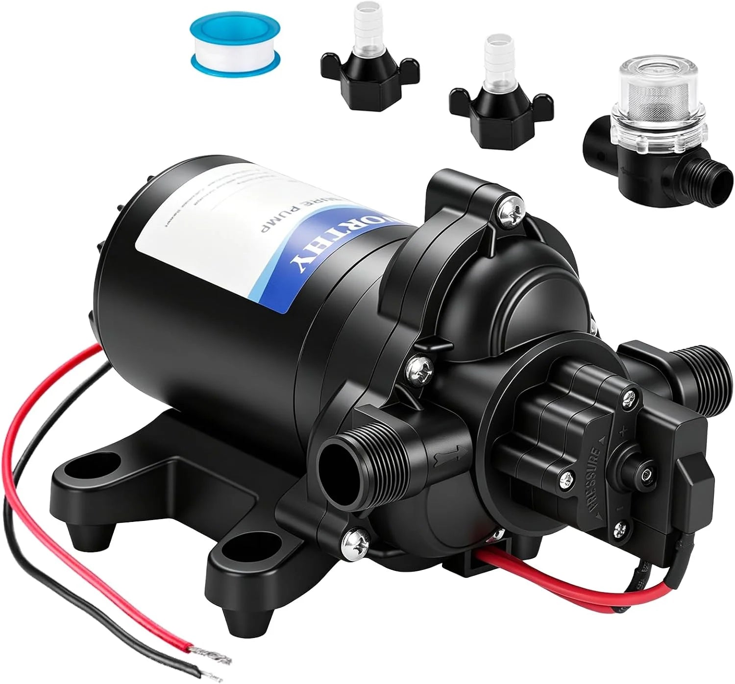 New Arrivals 33-Series Industrial Water Pressure Pump 110V AC 4.0GPM 50PSI RV Fresh Water Diaphragm Pump include Garden - Image 4