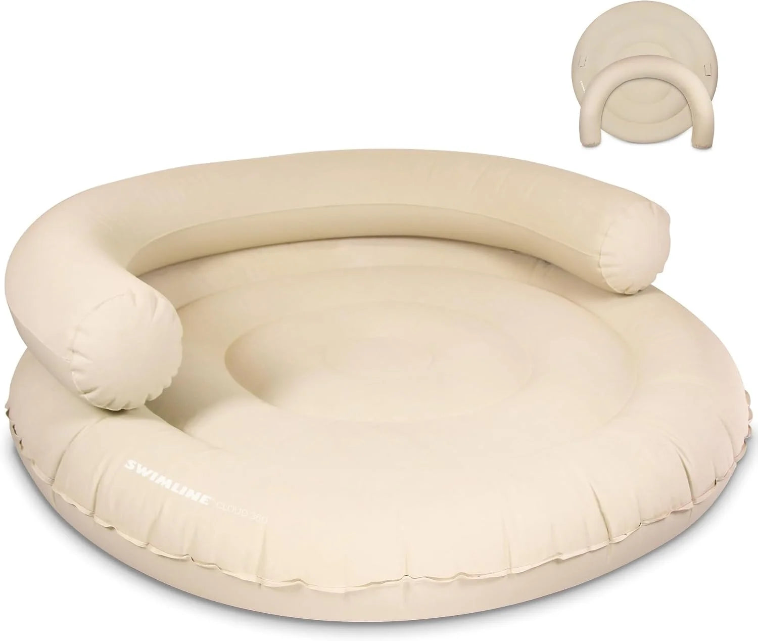 SWIMLINE Solstice Fabric Covered Pool Float Mattress Red Lounger Raft for Adults & Kids I Comfortable Head Back Rest & bifanuoyard - Image 2