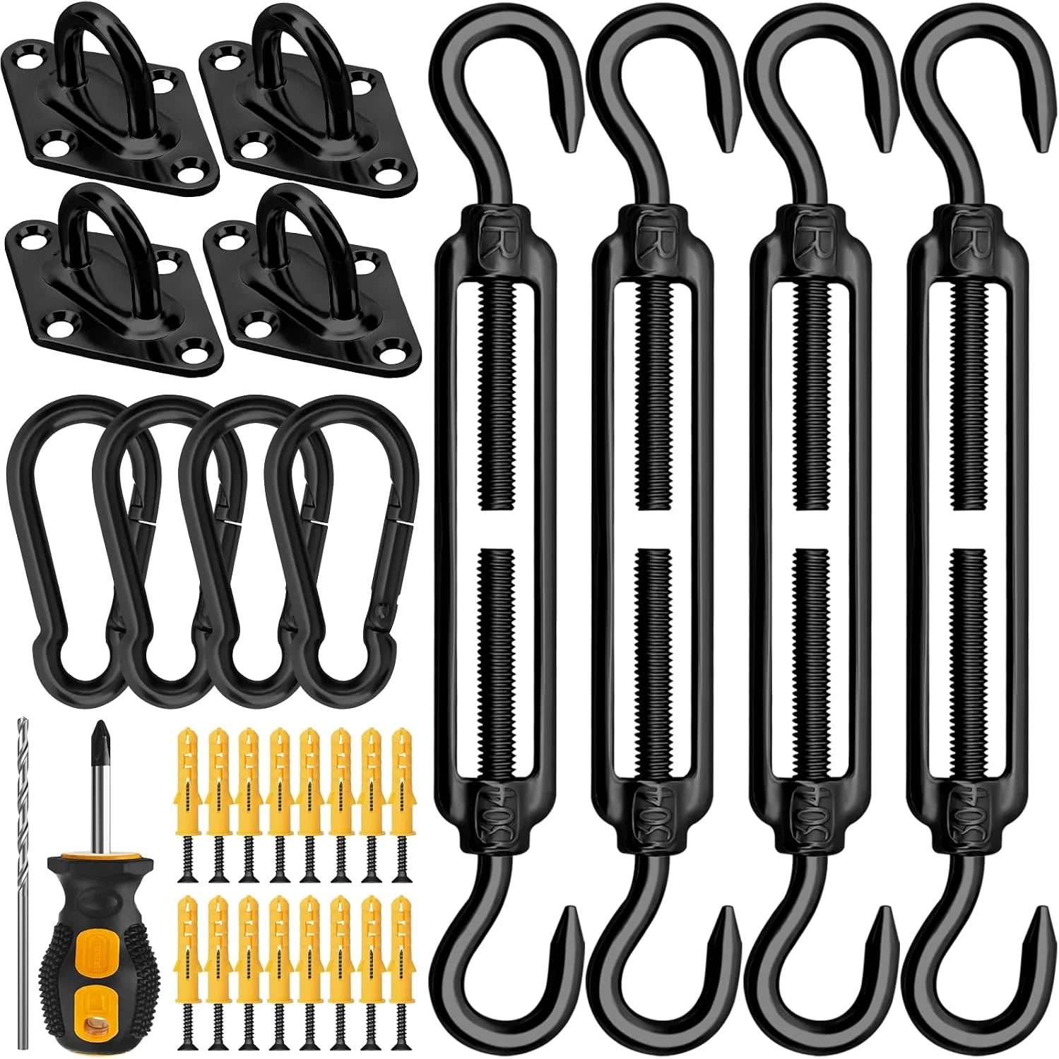 New Arrivals Shade Sail Hardware Kit 6 Inch for Rectangle & Triangle Shade Sail Install
