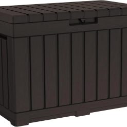 Alternative view of Keter Kentwood 50 Gal Outdoor Storage Box and Patio Side Table