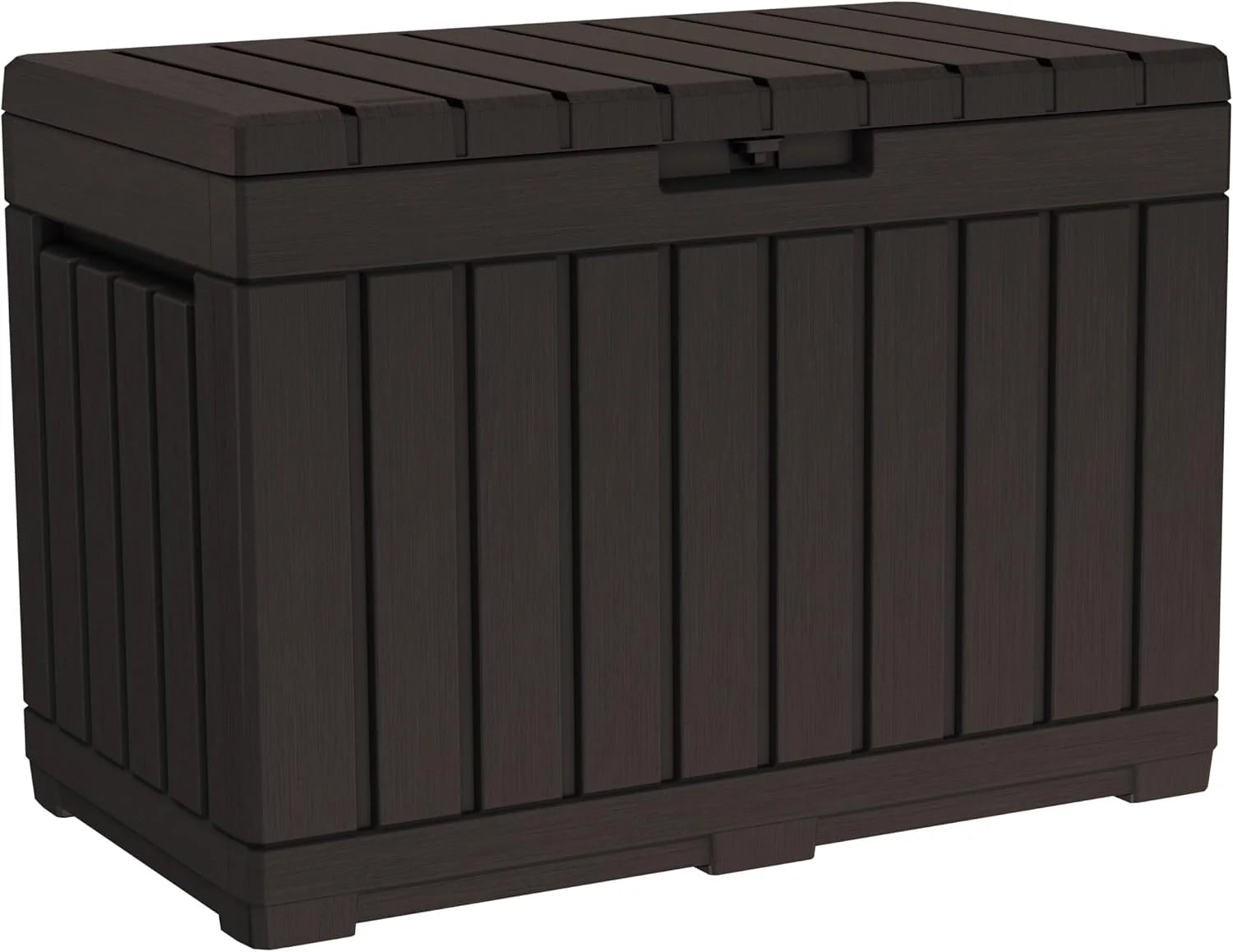Keter Kentwood 50 Gal Outdoor Storage Box and Patio Side Table - Image 2